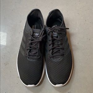 Adidas cloudfoam black tennis shoes. Size 9.5.